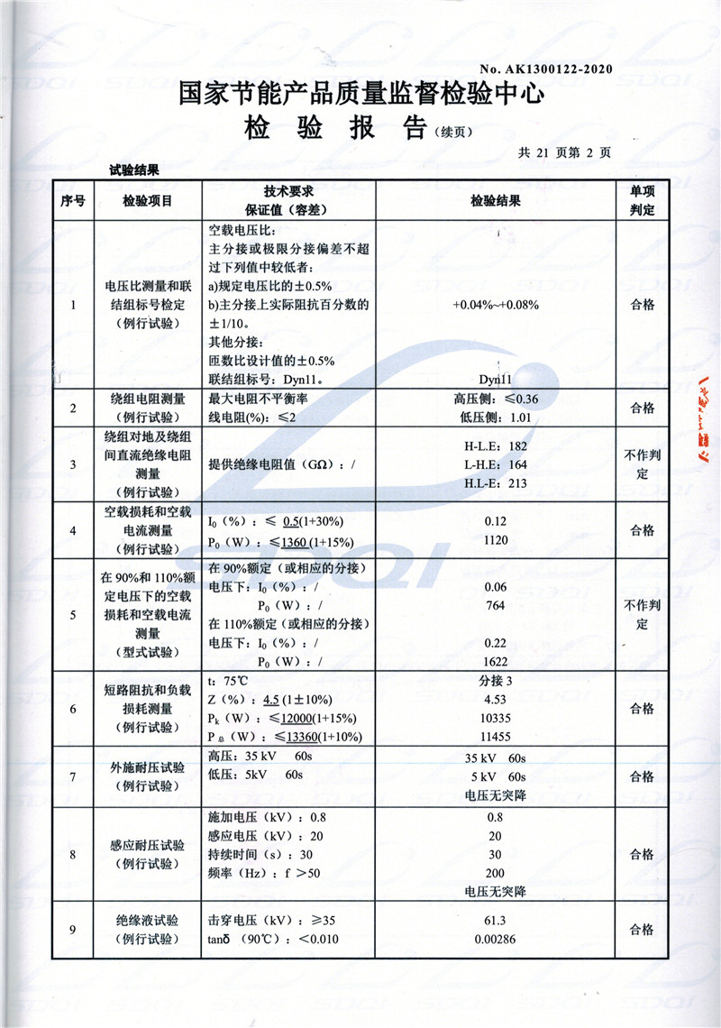 高低压试验报告-S11-1250周口周口周口油浸式变压器-2.jpg